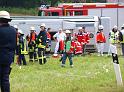 Schwerer Unfall mit Reisebus Lohmar Donrather Dreieck P053